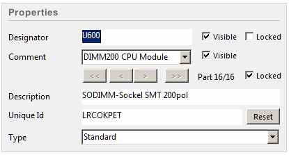 Bildschirmcopy der unique-ID im Schematic Symbol